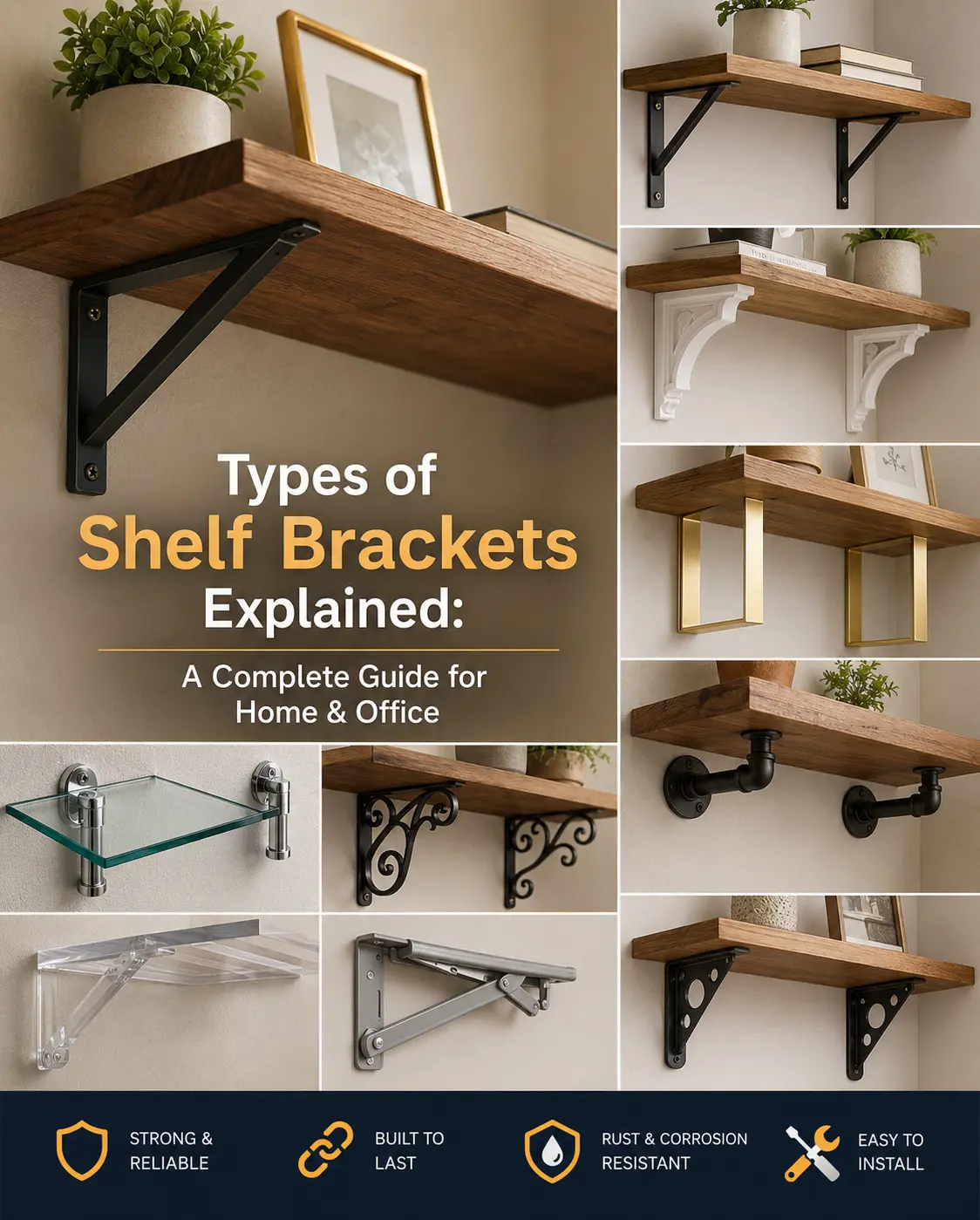 Types of Shelf Brackets Explained A Complete Guide for Home Office